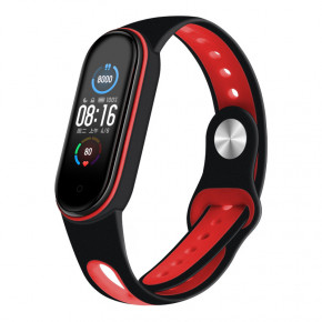  Sport Style BeCover  Xiaomi Mi Smart Band 5 Black-Red (705169) 3