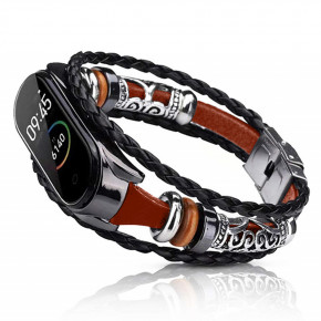  Jewellery Band BeCover  Xiaomi Mi Smart Band 5 Black-Orange (705910)