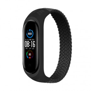  Elastic Nylon Style BeCover  Xiaomi Mi Smart Band 5 / Mi Smart Band 6 (Size S) Black (706145)