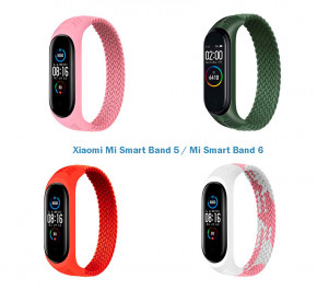   4  Elastic Nylon Style BeCover  Xiaomi Mi Smart Band 5 / Mi Smart Band 6 (Size S) Girl (706496)