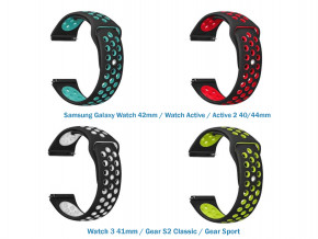   4  Vents Style Becover Samsung Galaxy Watch 42mm / Watch Active / Active 2 40/44mm / Watch 3 41mm / Gear S2 Classic / Gear Sport Girl (706524)