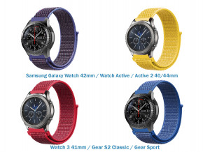   4  Nylon Style Becover  Samsung Galaxy Watch 42mm / Watch Active / Active 2 40/44mm / Watch 3 41mm / Gear S2 Classic / Gear Sport Boy (706547)