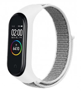  Nylon Style BeCover  Xiaomi Mi Smart Band 7 White-Gray (707663)