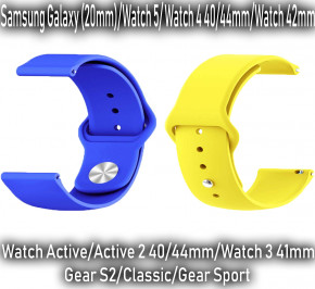   Ukrainian Freedom BeCover  Samsung Galaxy (20mm)/Watch 5/ Watch 4 40/44mm/Watch 42mm/Watch Active/Active 2 40/44mm/Watch 3 41mm/Gear S2/Classic/Gear Sport Yellow- Blue (707815)