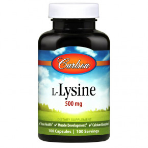  Carlson Labs L-Lysine 500 mg 100  (CN4004)