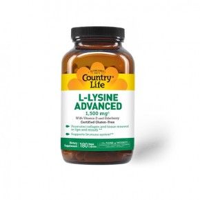  Country Life L-Lysine Advanced 1500 mg 180  