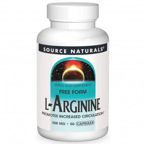  Source Naturals L-Arginine 500 mg 50 