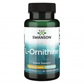  Swanson L-Ornithine 500mg 60veg caps