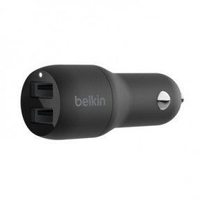   Belkin Car Charger 24W Dual USB-A, black (CCB001BTBK)