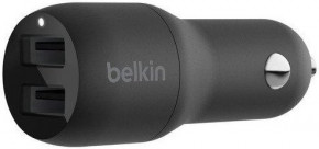   Belkin Car Charger 24W Dual USB-A, USB-A - MicroUSB, 1m, black (CCE002BT1MBK) 3