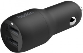   Belkin Car Charger 24W Dual USB-A, USB-A - MicroUSB, 1m, black (CCE002BT1MBK) 6