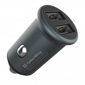    ColorWay (2USBx2.4A, 36W) Quick Charge 3.0 Gray (CW-CHA036Q-GR)