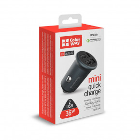    ColorWay (2USBx2.4A, 36W) Quick Charge 3.0 Gray (CW-CHA036Q-GR) 9