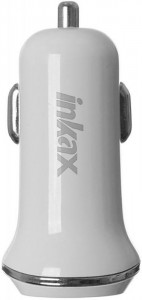    INKAX CD-13 Car charger + Type-C cable 2USB 1A White #I/S