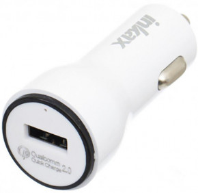    INKAX CD-22 Car charger + Type-C cable 1USB 2.1A White #I/S 4