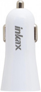    INKAX CD-29 Car charger + Micro cable 2USB 2.4A White #I/S