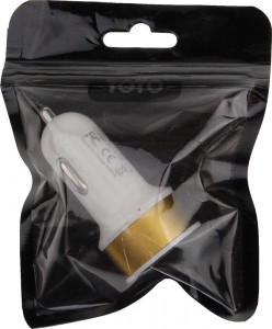    TOTO TZZ-58 Car charger metal 2USB 2,1A Gold #I/S 3