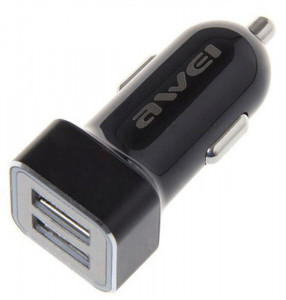    AWEI C-200 Car charger 2USB 2.4A Black #I/S 4