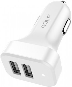    GOLF GF-C11 Car charger 2USB 2.1A White #I/S