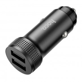    HOCO Z49 Level dual port car charger Black 3