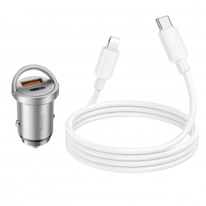    HOCO NZ10 Handy PD45W+QC3.0 car charger set(C to iP) Silver 7