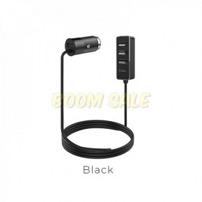   Hoco Z17B Car Charger With Extender 4 USB 5.5A Black