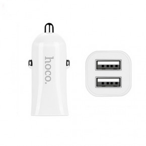    Hoco Z12 + Lightning USB Cable (2USB 2.4A) White 3