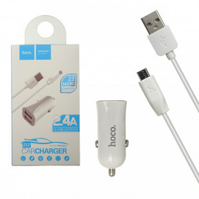    Hoco Z12 + Micro USB Cable (2USB 2.4A) White 5