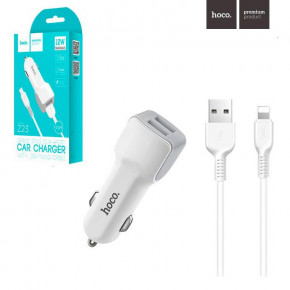    Hoco Z23 2USB 2.4A Lightning white 5