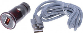    LDNIO C304Q Car charger 1USB 1A + MicroUsb cable Grey #I/S 5