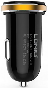    LDNIO DL-C22 Car charger 2USB 2.1A + Lightning cable Black #I/S 3