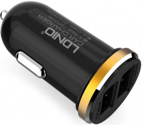    LDNIO DL-C22 Car charger 2USB 2.1A + Lightning cable Black #I/S 4