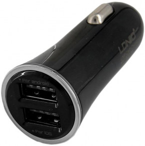    LDNIO DL-C28 Car charger 2USB 3.4A + Lightning cable Black #I/S 3