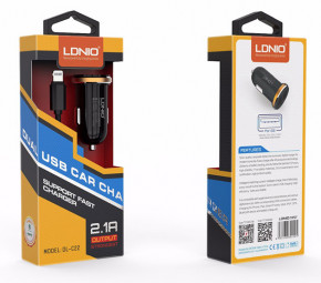    Ldnio DL-C22 + Lightning USB Cable (2USB 2.1A) Black