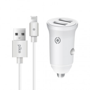    Piko CC-312 (2USB, 3.1A) White  Lightning (1283126538810)