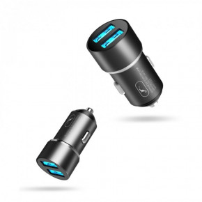    SkyDolphin SZ02L Aluminium (2USB, 2.4A) Black (AZP-000071) +  Lightning 3