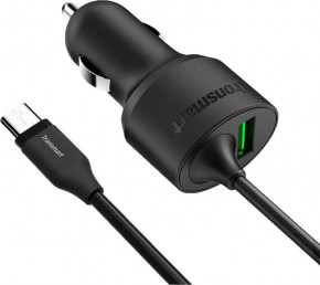    Tronsmart CCTA Quick Charge 3.0 & Type C Car Charger Black #I/S