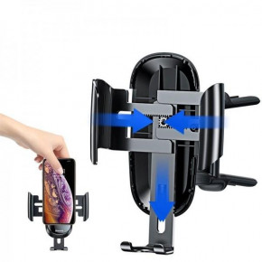  Baseus Baseus Future Gravity Vehicle-mounted Holder (Applicable to Round Air Outlet) black 4