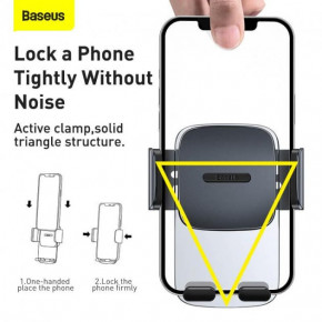  BASEUS Easy Control Clamp Car Mount Holder (Air Outlet Version) |4.7-6.7|  (SUYK000101) 8