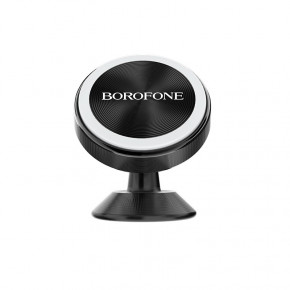  Borofone Platinum metal magnetic in-car holder for dashboard Black Black (BH5B)