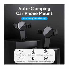    Vention Auto-Clamping Car Phone Mount With Duckbill Clip Black (KCSB0) 3