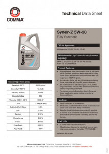   Comma SYNER-Z 5W-30 60 (SYZ60L) 4