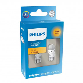    Philips 11961AU60X2 W5W (T10) LED white Ultinon Pro6000 SI amber