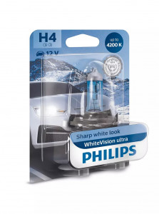  PHILIPS 12342WVUB1 H4 60/55W 12V P43t WhiteVisionUltra 60%(4300K)