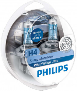    PHILIPS 12342WVUSM H4 60/55W 12V P43t WhiteVision ultra +60%