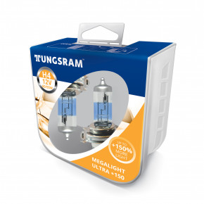   Tungsram H4 60/55W 12V (2 ./) Megalight Ultra  150%