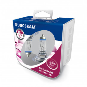   Tungsram H7 55W 12V (2 ./) Megalight Ultra +90% 3