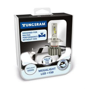   LED   Tungsram Megalight LED  200 12V H4 24W 6000K (2 ./)