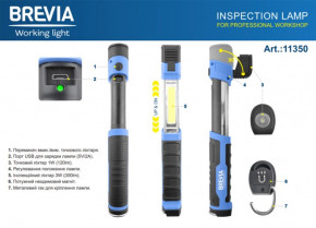    Brevia LED 3W COB+1W LED 300lm 2000mAh, microUSB (11350) 5