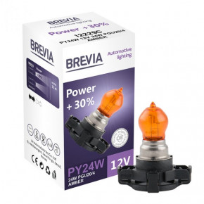   Brevia PY24W 12V 24V PGU20/4 AMBER Power 30% CP (12229c)